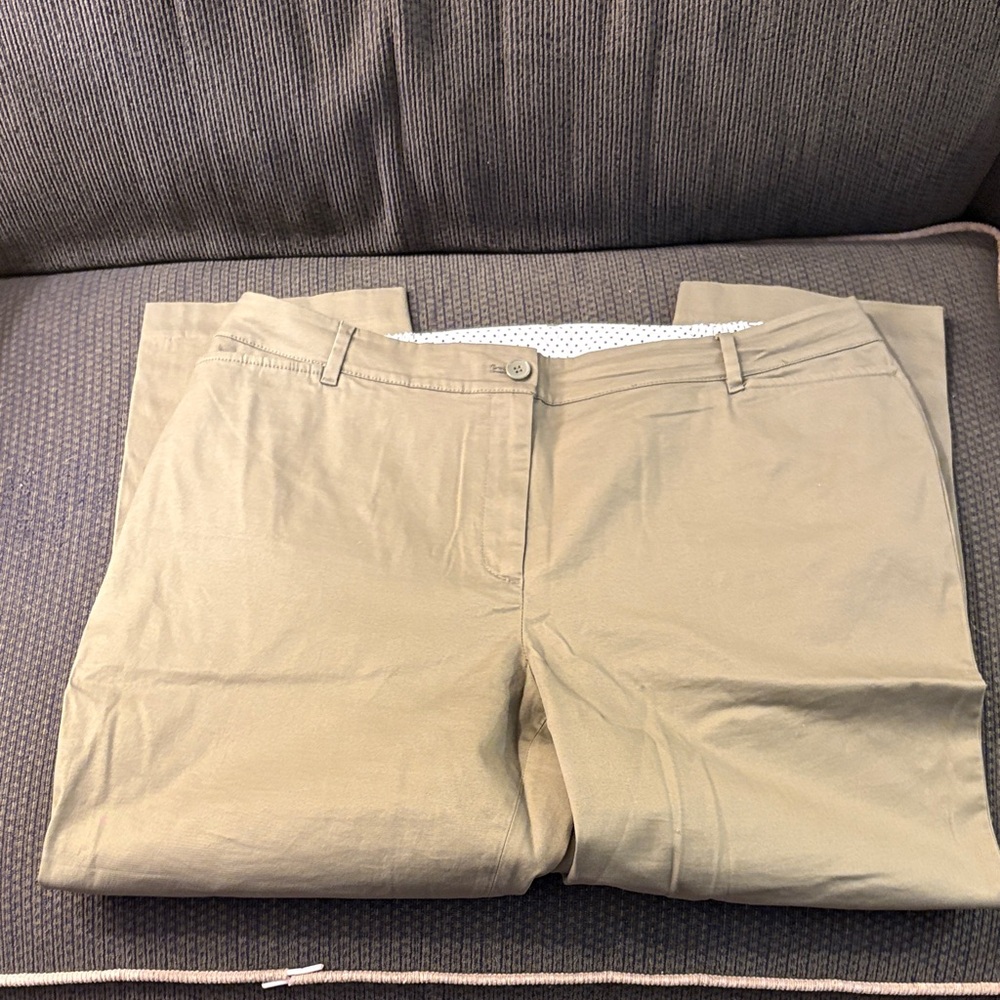 Talbots Green Crop Dress Pants
